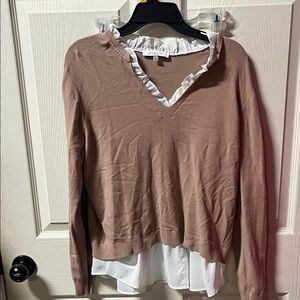 Siani Milano sweater with built in lace top underneath